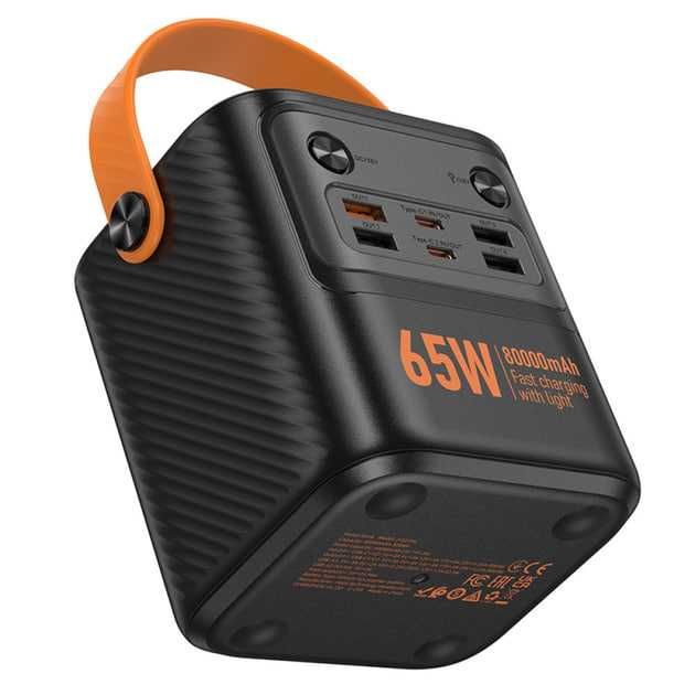 Повербанк для ноутбука HOCO J152 Pro 80000mAh 65W Швидка зарядка Black