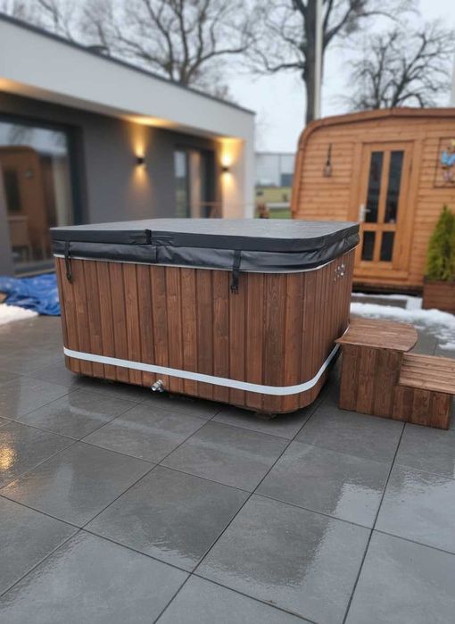 BALIA PROSTOKĄTNA Ogrodowa   OD RĘKI HOT TUB Bania Jacuzzi 200cm
