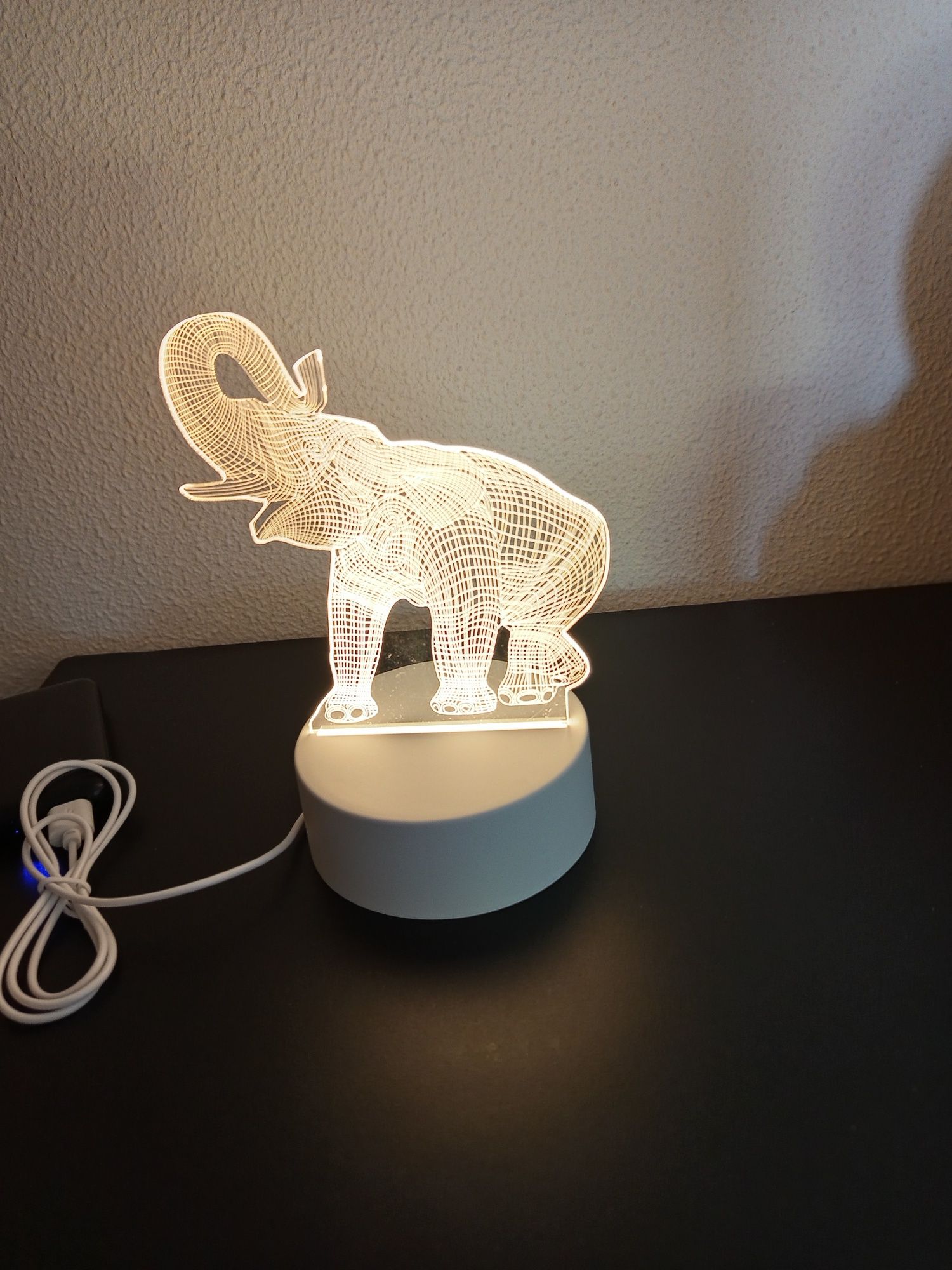 Candeeiro 3D luz noturna.
