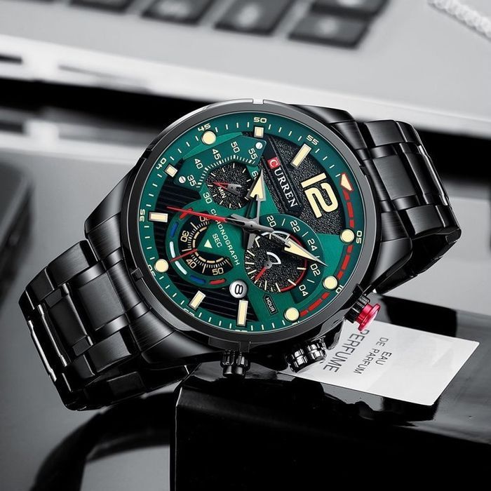 zegarek męski curren 8395 (zc019c) - chronograf