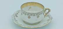 Porcelana Śląska OHME Szczawienko Filiżanka 145 ml Złota Konieczynka