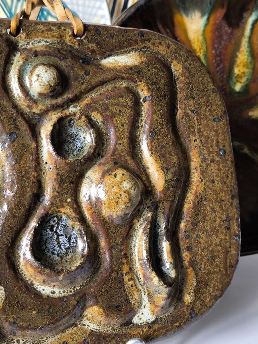 Plakieta Mi sygnowana Mirostowice piekna stara ceramika