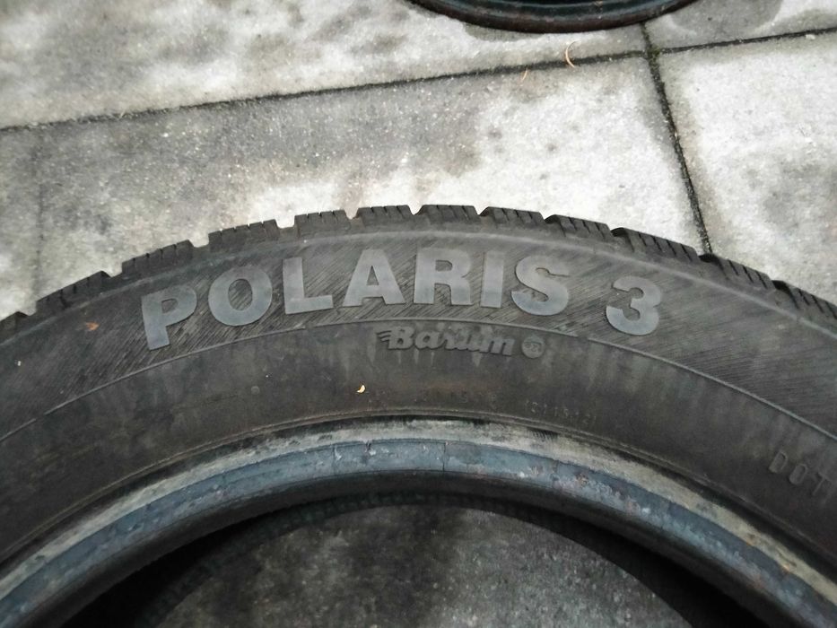 2 x opony zimowe 185/65/R15 BARUM POLARIS 3  6,5mm