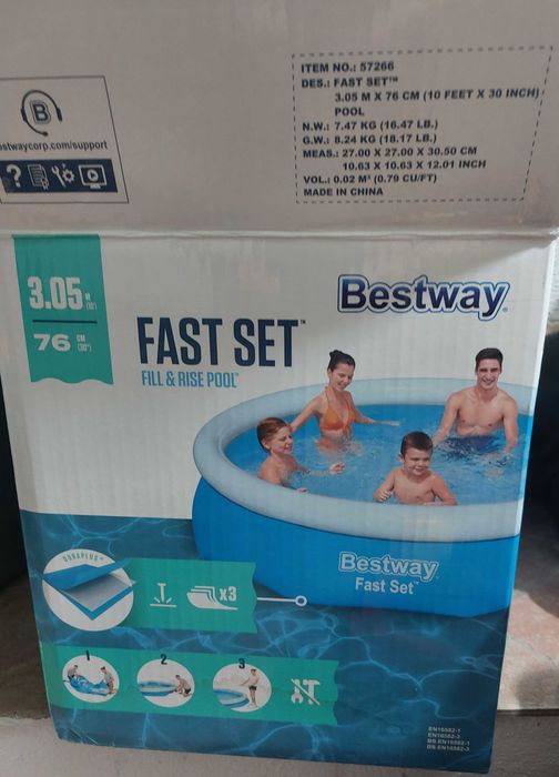 Piscina Bestway Fast Set 3.05x76 cm + Tapete FlowClear 3.66 M