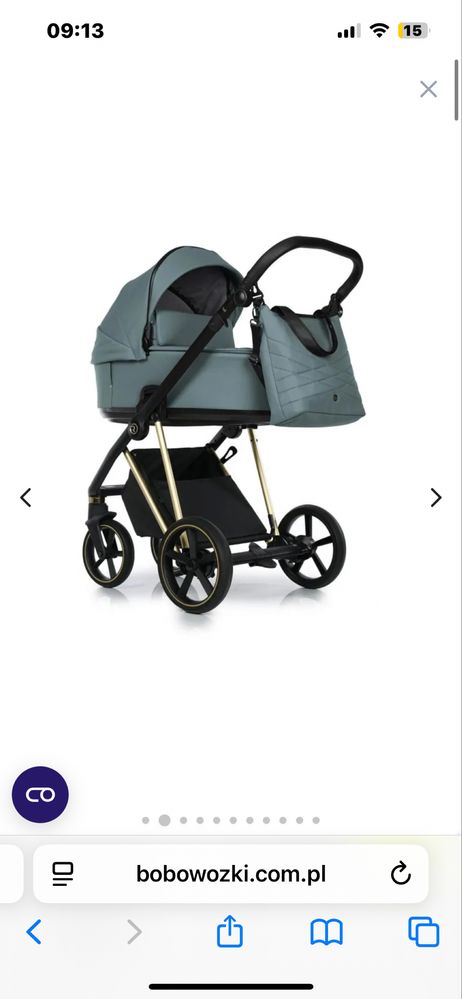 Wózek 2w1 Roan Ivi Pine Green Gold
