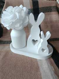 Podstawka podkładka taca króliki zajączki Wielkanoc wazon kwiatek