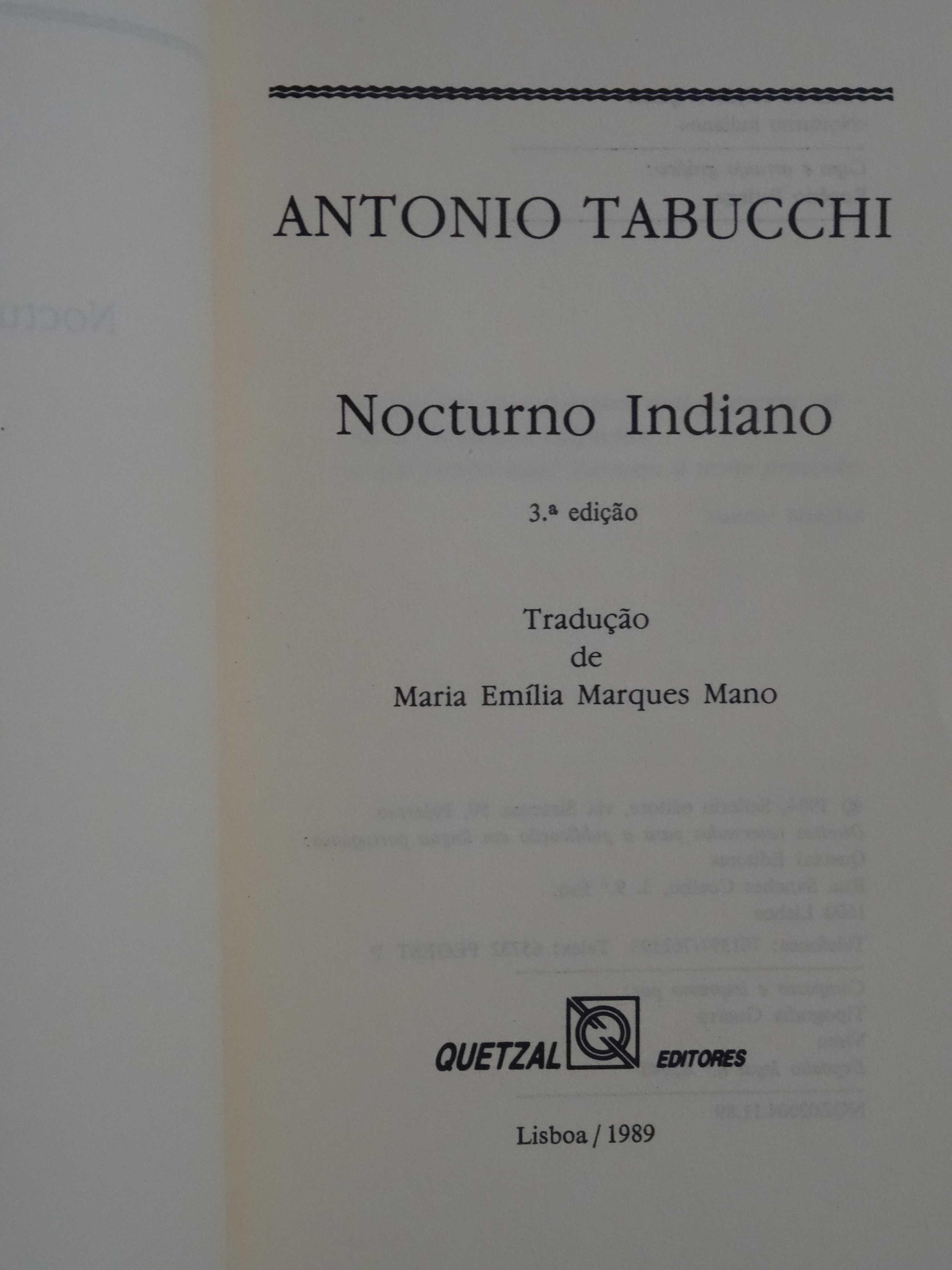 Nocturno Indiano de Antonio Tabucchi