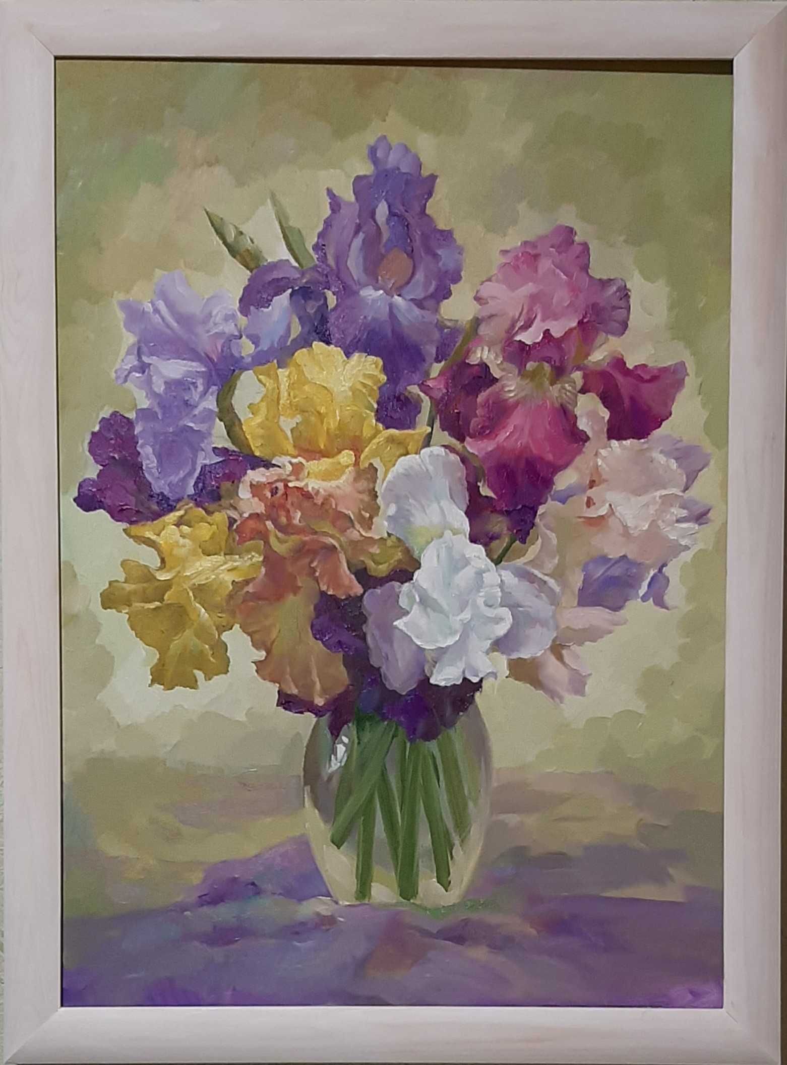 Інтер'єрні картини 50х70см ручної роботи "Квіти" олійними фарбами