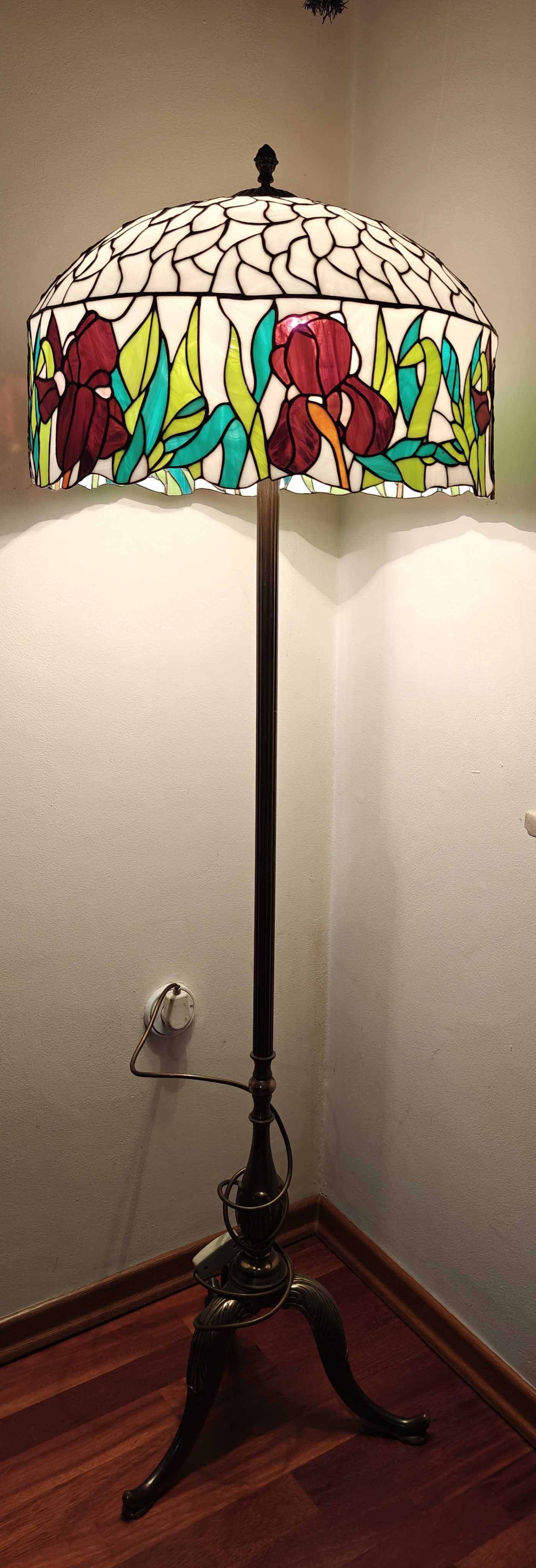 Lampa witrażowa stojącą w stylu Tiffany - Kędzierzyn-Koźle