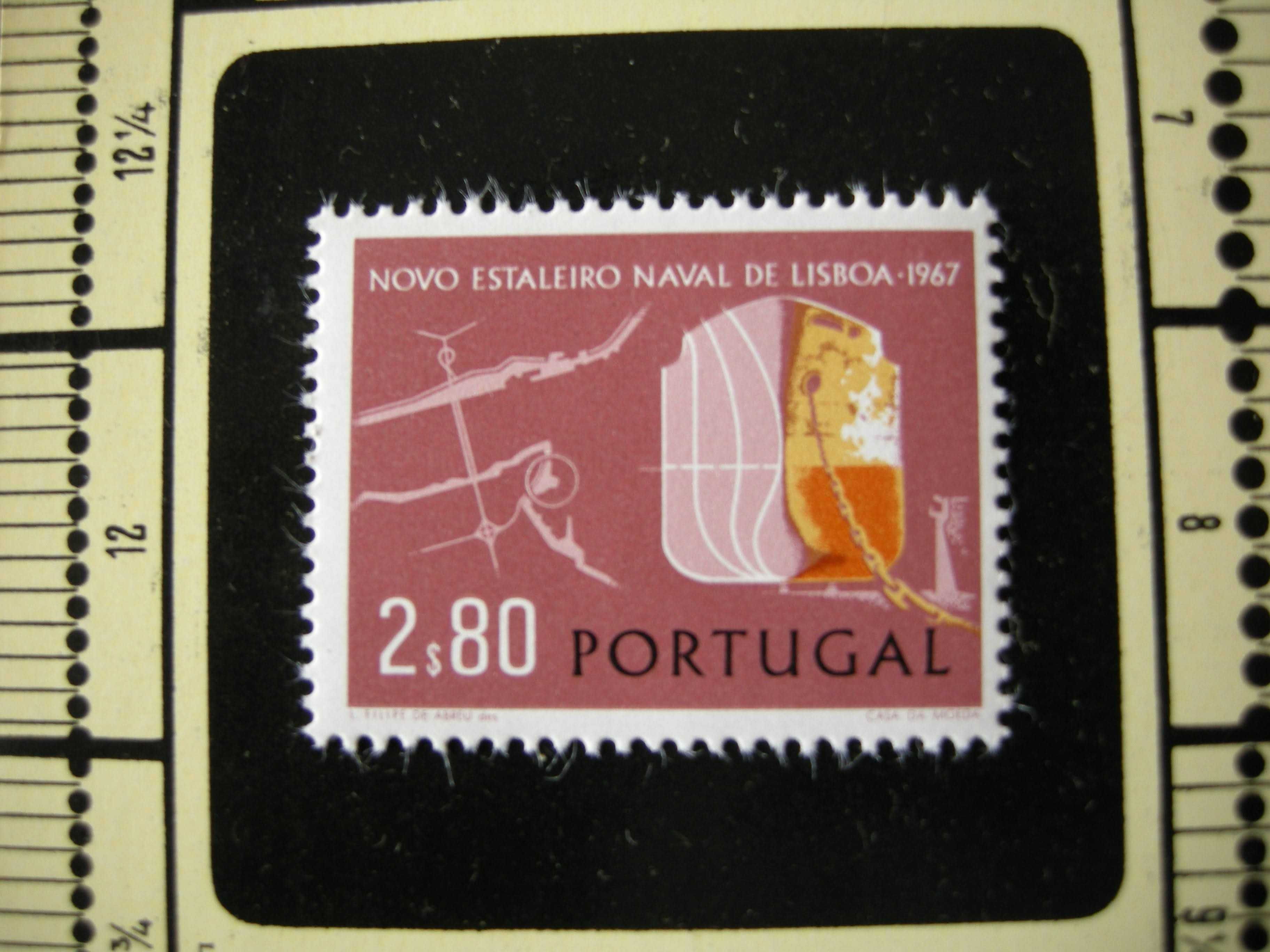 Filatelia selos 1967 inauguração estaleiro naval lisnave