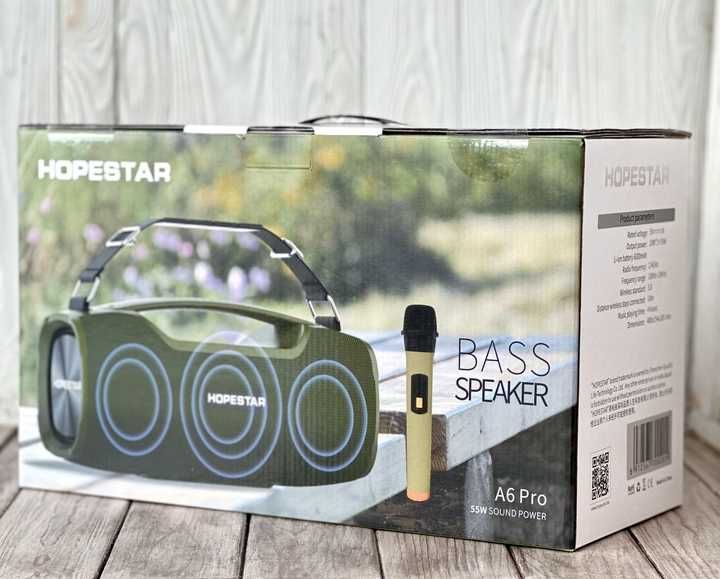 Портативна Bluetooth колонка Hopestar A6 PRO 55 ВТ ОРИГИНАЛ (40 см)