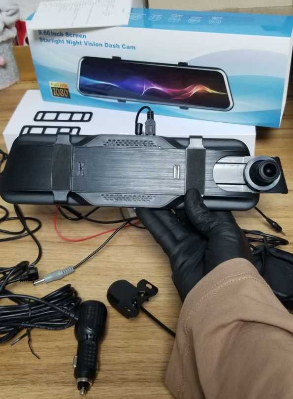 Зеркало авто відео реєстратор DVR 2камери  сенсор"10"2кАвторегистратор