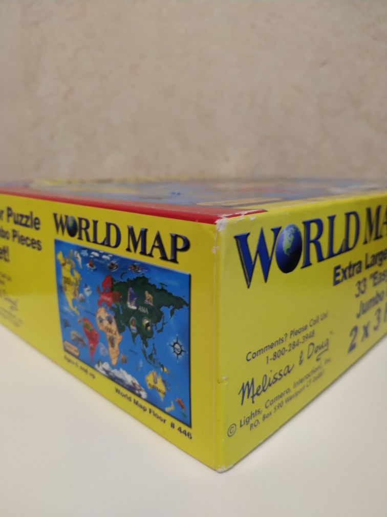 Напольный пазл Карта мира