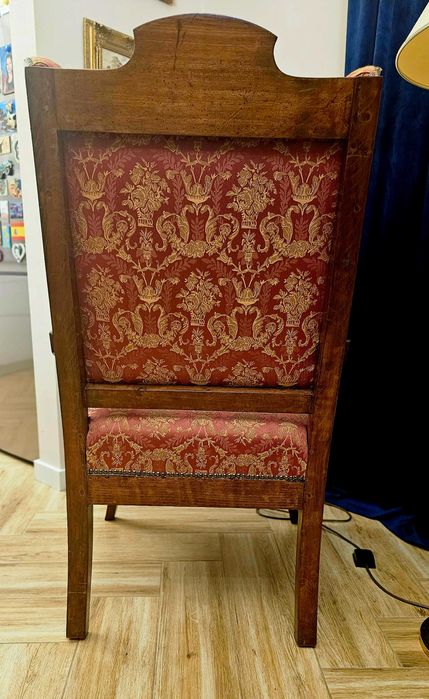 Fotel uszak biedermeier