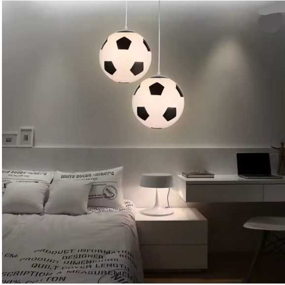 Żyrandol lampa wisząca regulowana piłka nożna szklana - PREZENT piłka