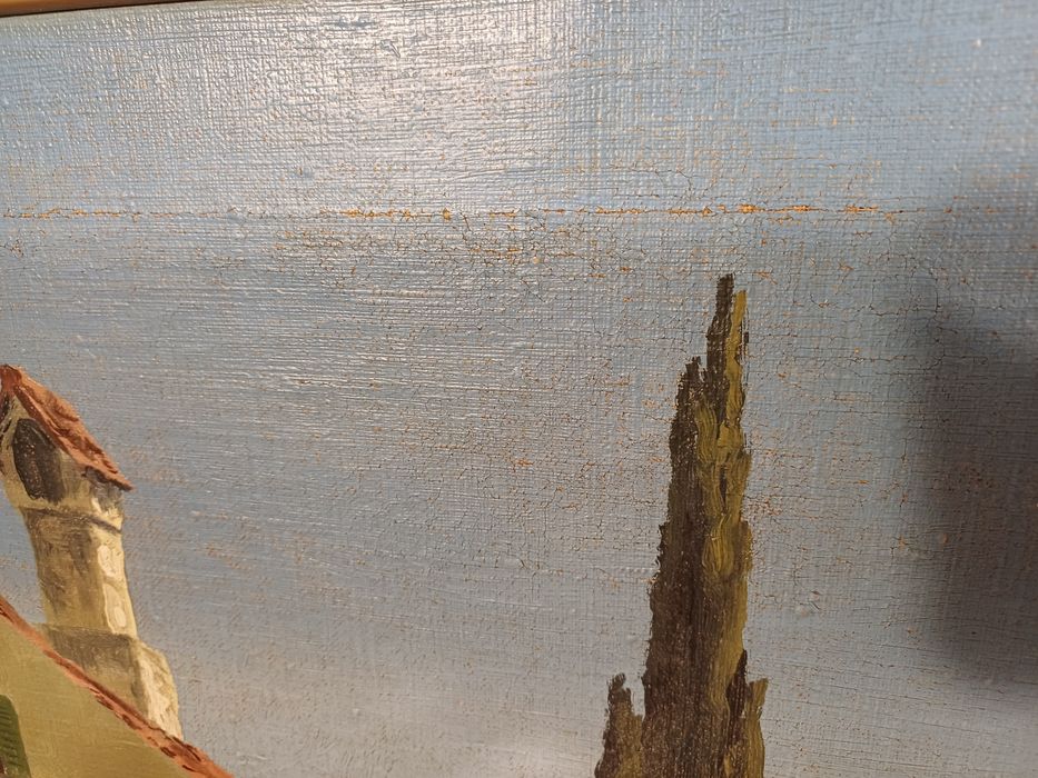 Stary obraz na płótnie sygnowany