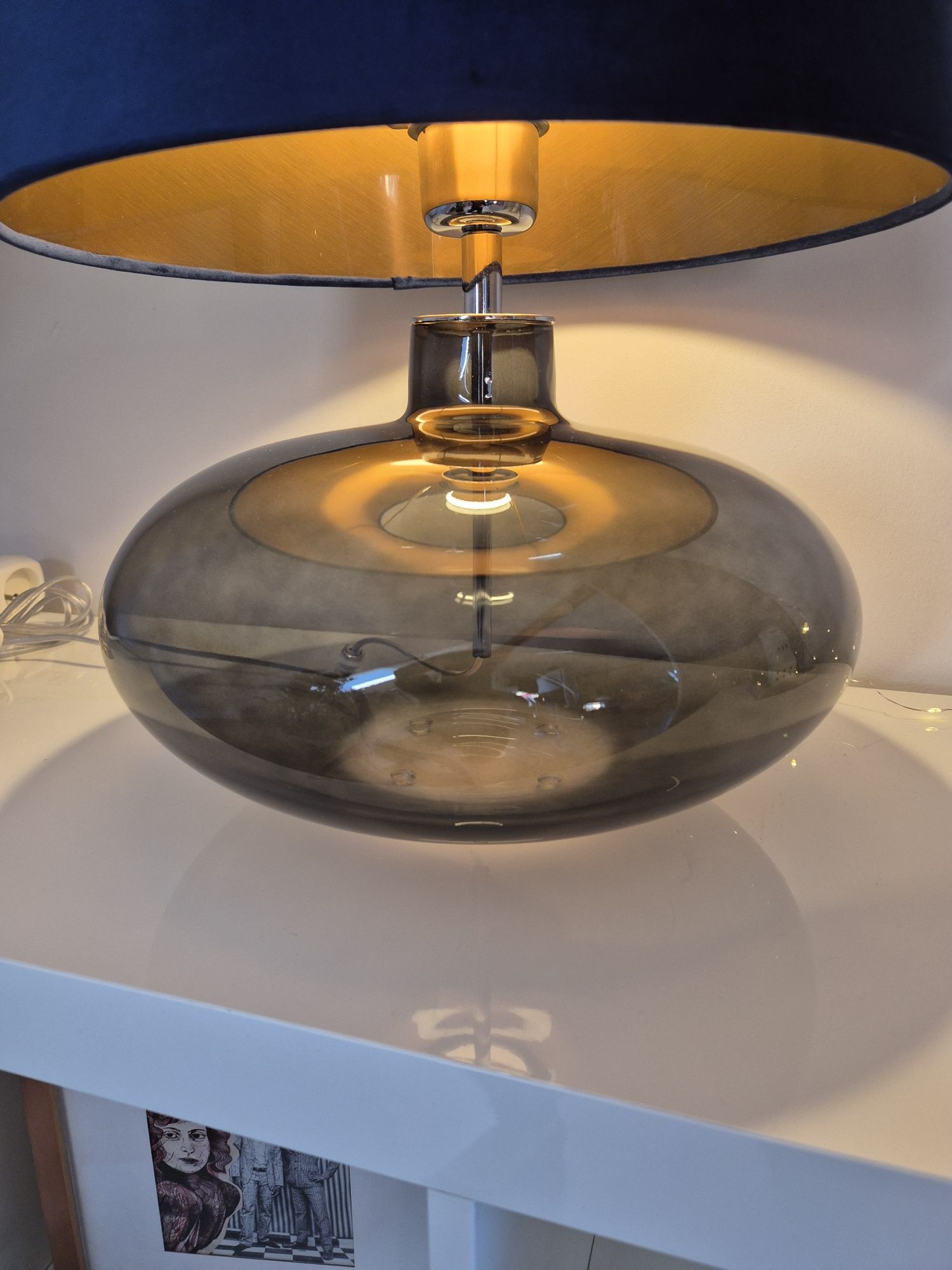 Lampa stołowa SAVA GRANAT/VELVET Kaspa nowa