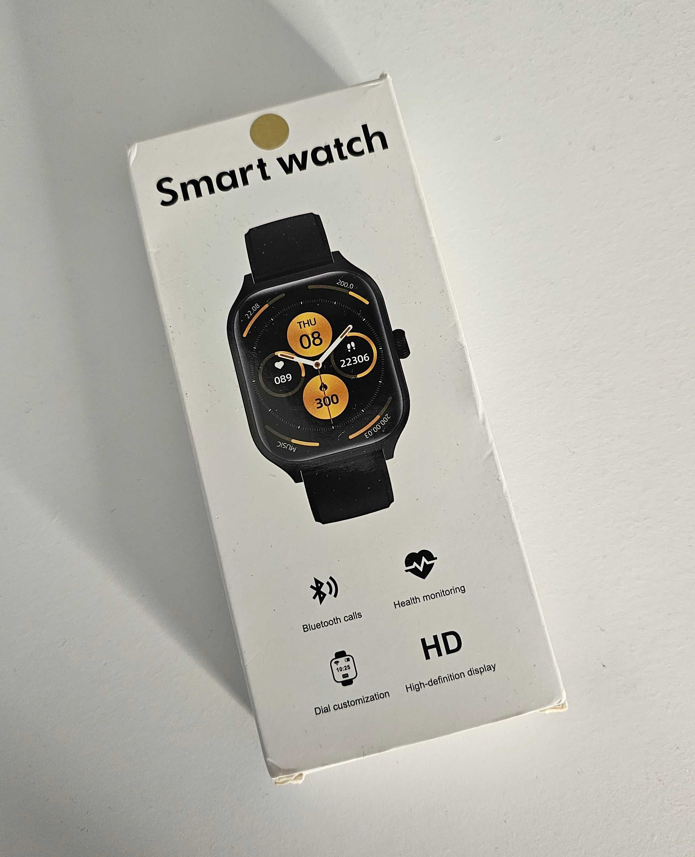 Zegarek Smartwatch smart duży 2.01 kwadratowa koperta gold pink rose