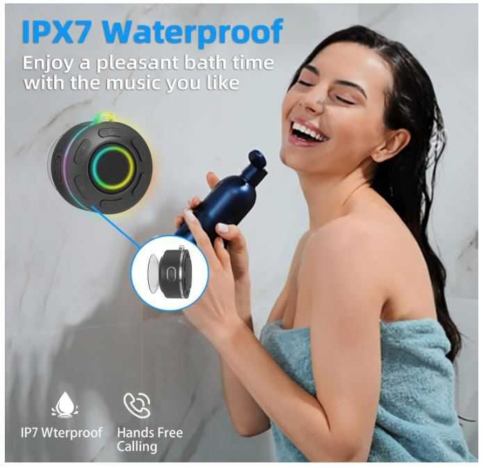 Bezprzewodowy, wodoodporny głośnik Bluetooth, głośnik pod prysznic