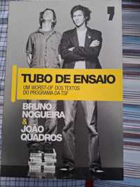 Livro de Bruno Nogueira e Joao Quadros "tubo de ensaios"