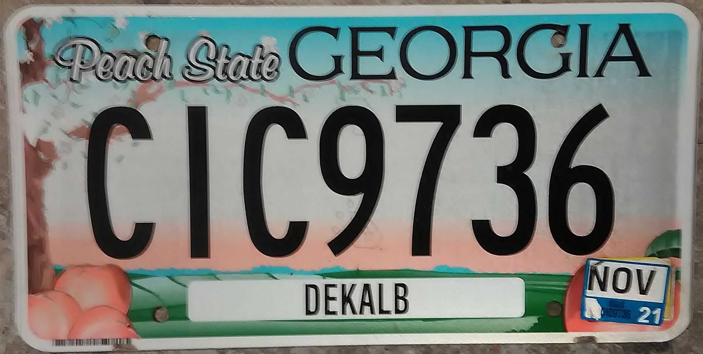 Tablica rejestracyjna GEORGIA USA oryginalna!!