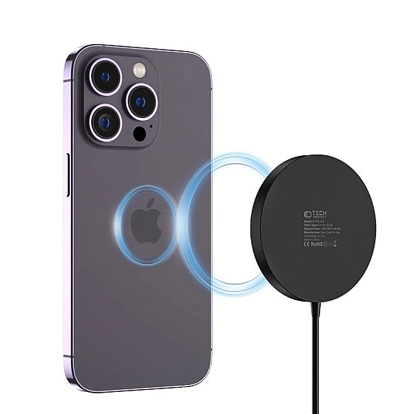 Tech-Protect Qi15W-A30 Magnetic Magsafe Wireless Charger Black