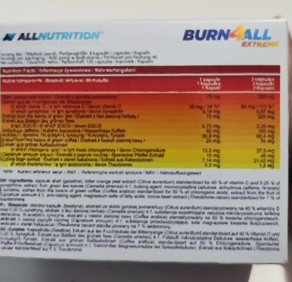 Allnutriton Burn4all extreme