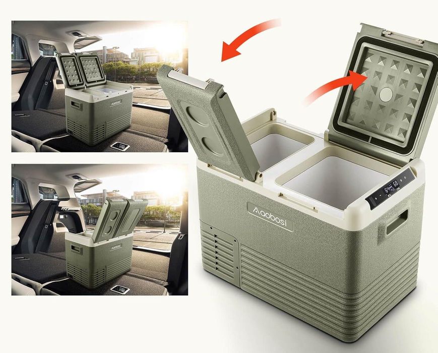 AAOBOSI Lodówka samochodowa kompresorowa 25L 12/24V WiFi -20°C do auta