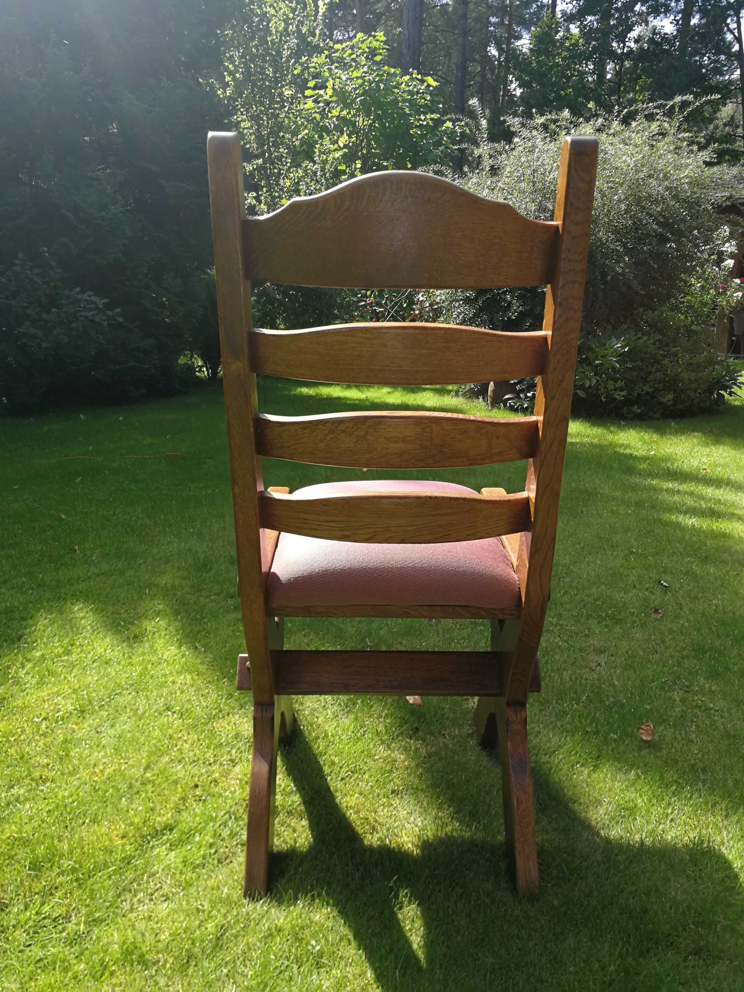 Krzesła dębowe rustykalne lite drewno dębowe solidne