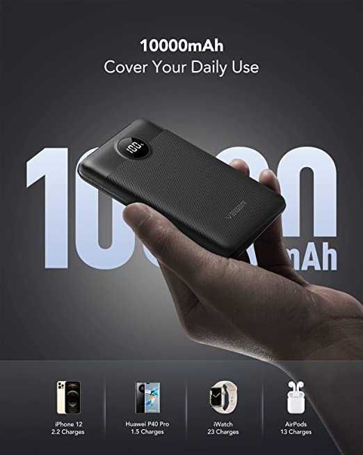 Powerbank 10 000 mAh czarny