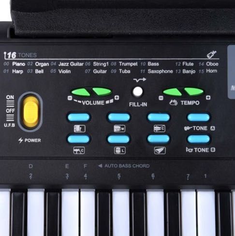 Keyboard nowy idealny do nauki na prezent 61 klawiszy zestaw