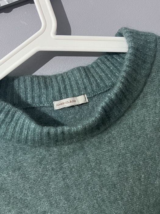 Zielony sweter H&M Premium (wełna, moher)