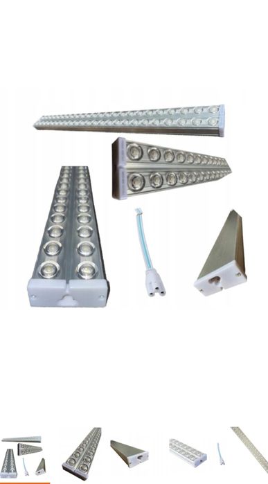 Lampa sufitowa garażowa 120cm aluminium 39w=300 w światła