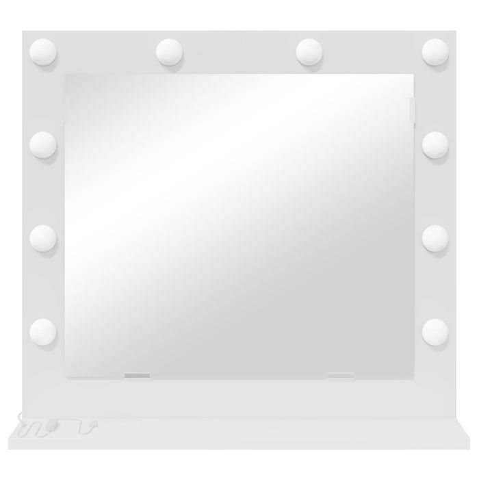 Vidaxl Lustro Toaletowe Z Oświetleniem Led Białe 60X55X18 Cm