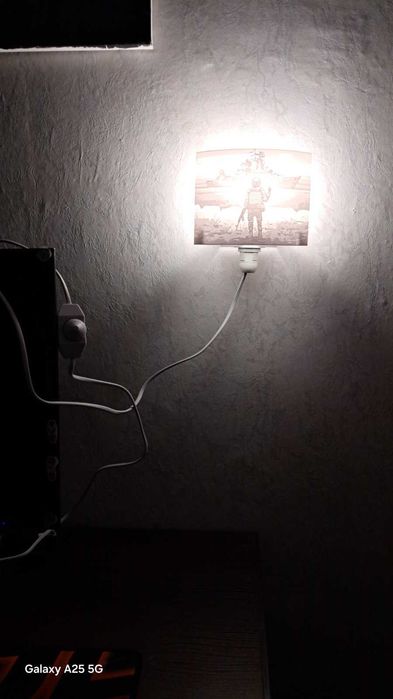 Бра з вашим фото. Настінний світильник з регулятором яскравості.Нічник