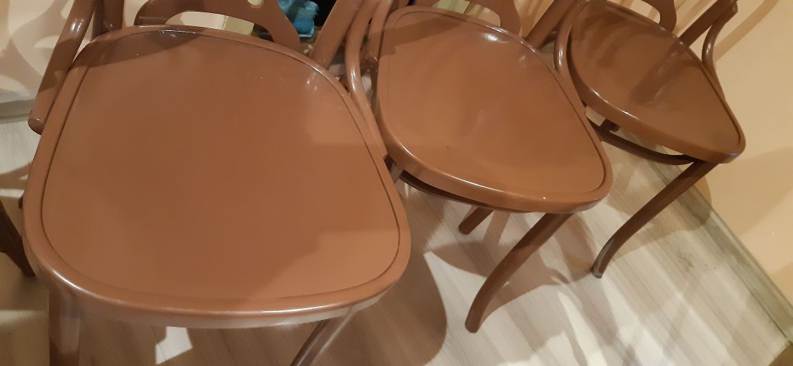Krzesła gięte Fameg-PRL- rzadka forma-4 szt