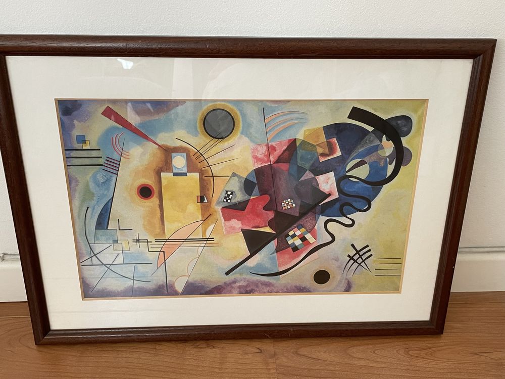 Quadros Kandinsky (reproduções) com moldura em madeira