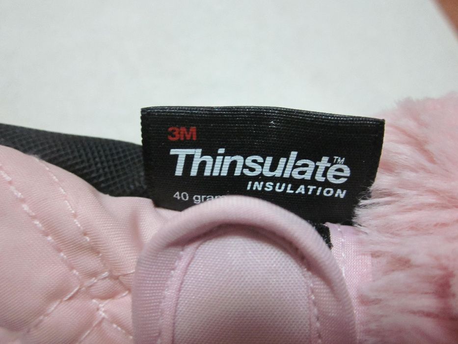 Rękawiczki zimowe Thinsulate Insulation z futerkiem r. uniwersalny róż