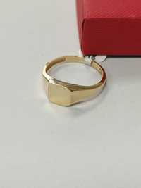 Złoty pierścionek/ sygnet, złoto 585, rozmiar 20