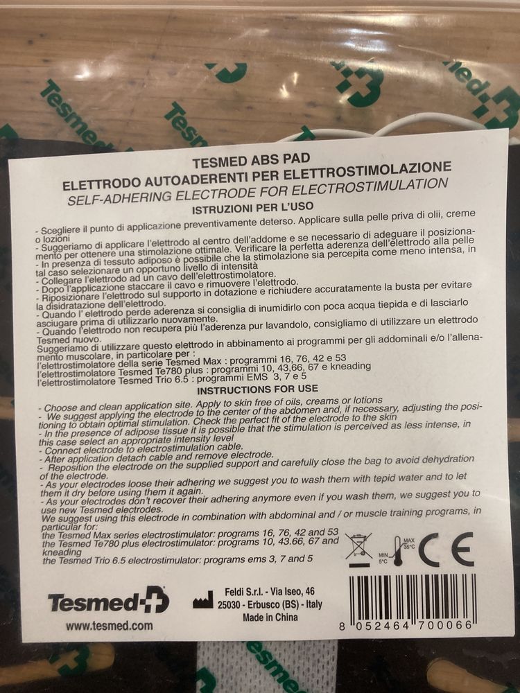 Tesmed ABS Pad - Eletrodo para abdominais - NOVO