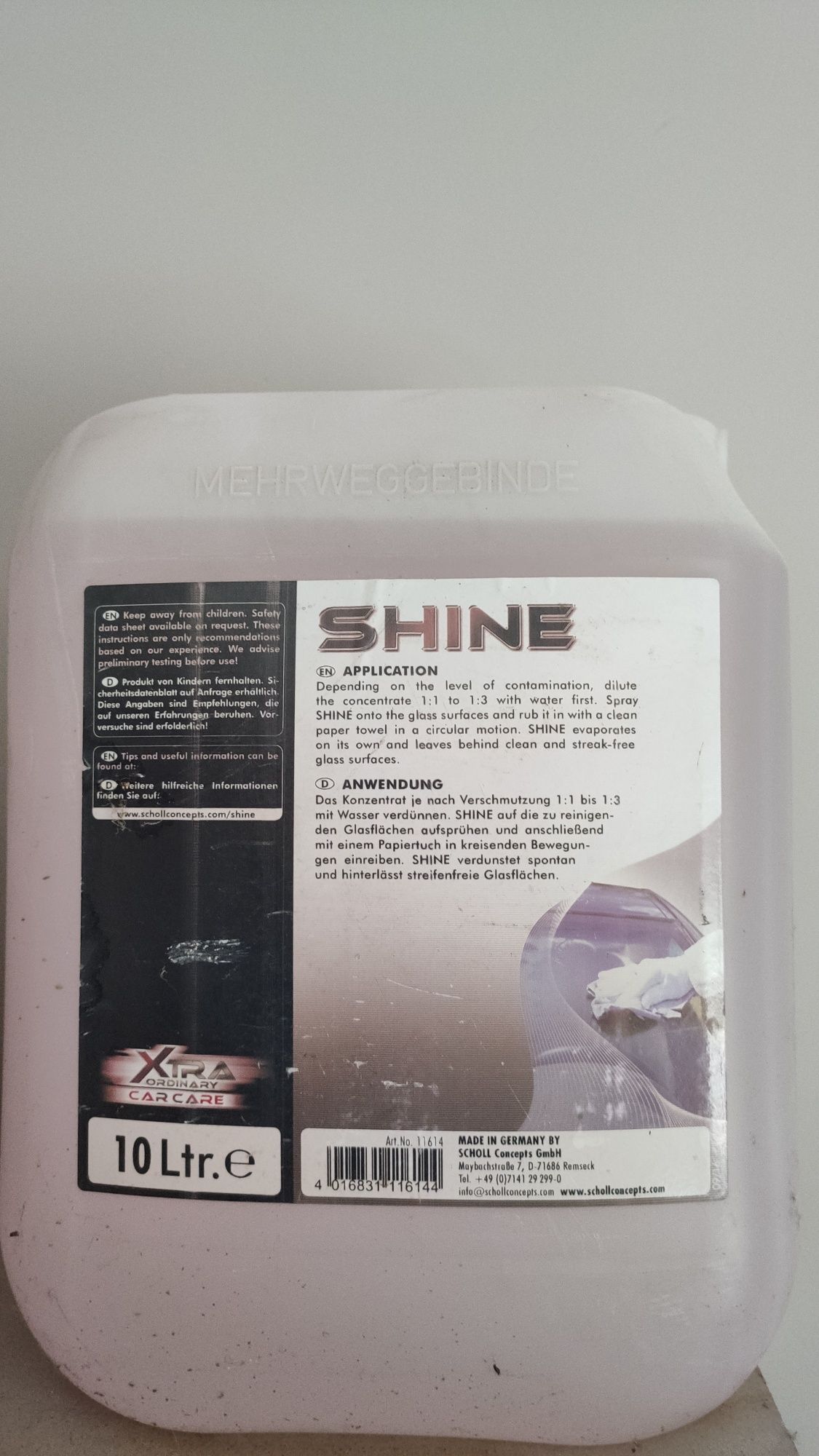 Koncentrat do czyszczenia powierzchni szklanych, Scholl concepts shine