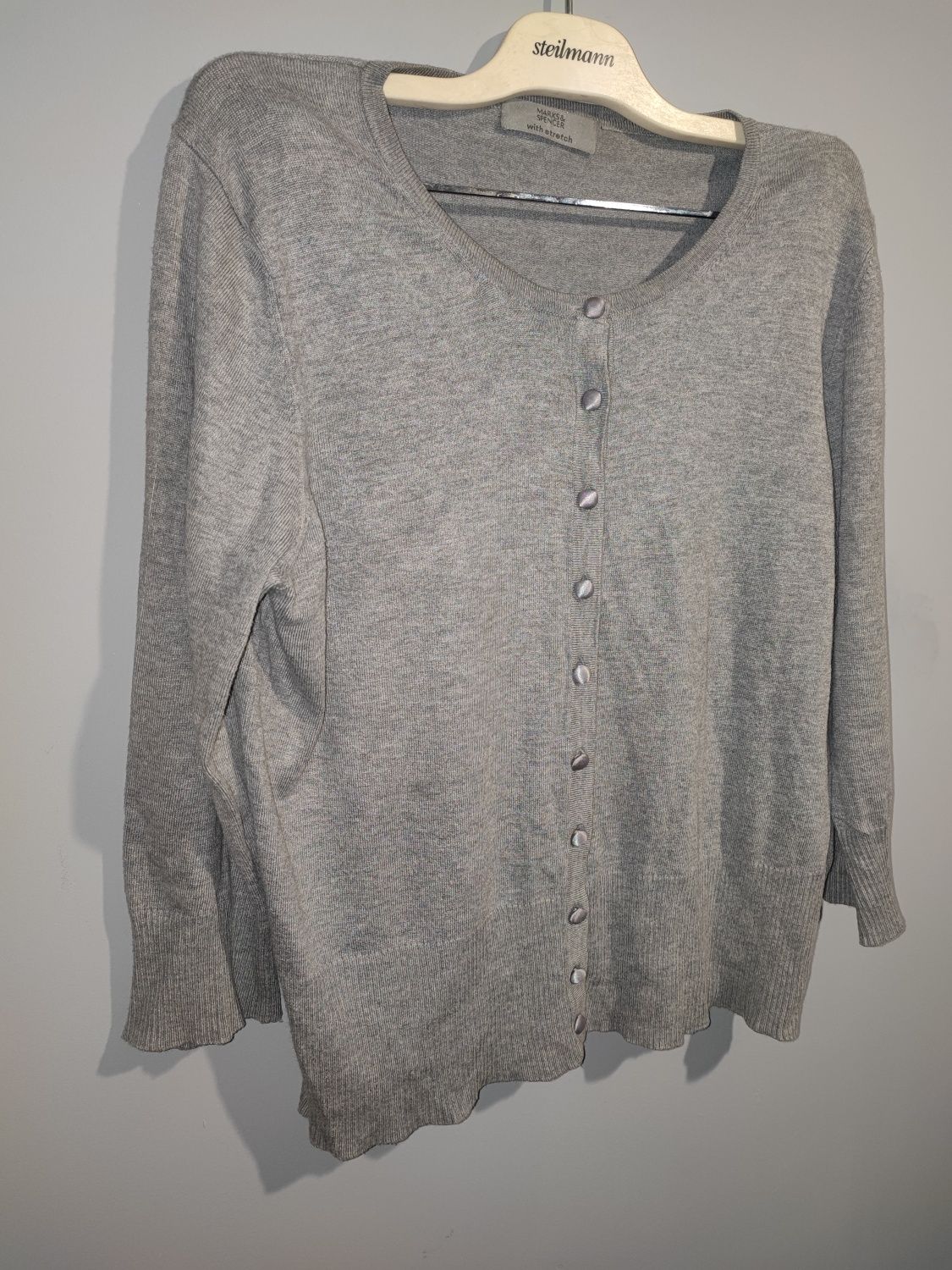 Prosty sweter, kardigan Marks&Spencer XL