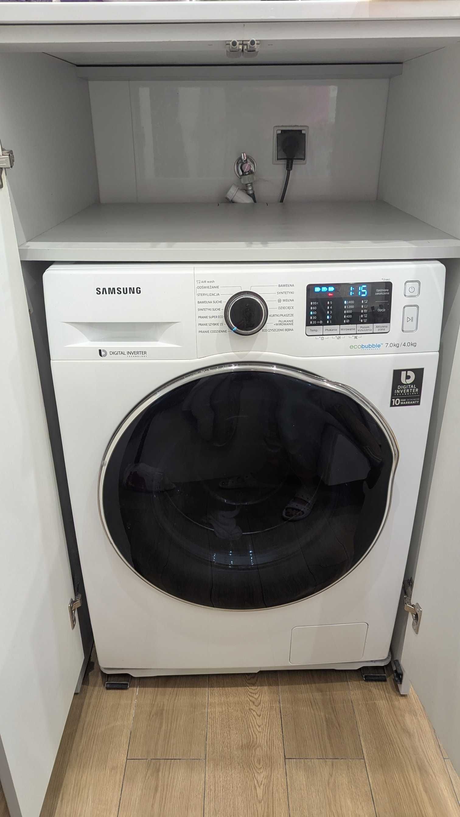 Pralko-suszarka Samsung WD70J5A10AW EcoBubble 7/4 kg – zadbana