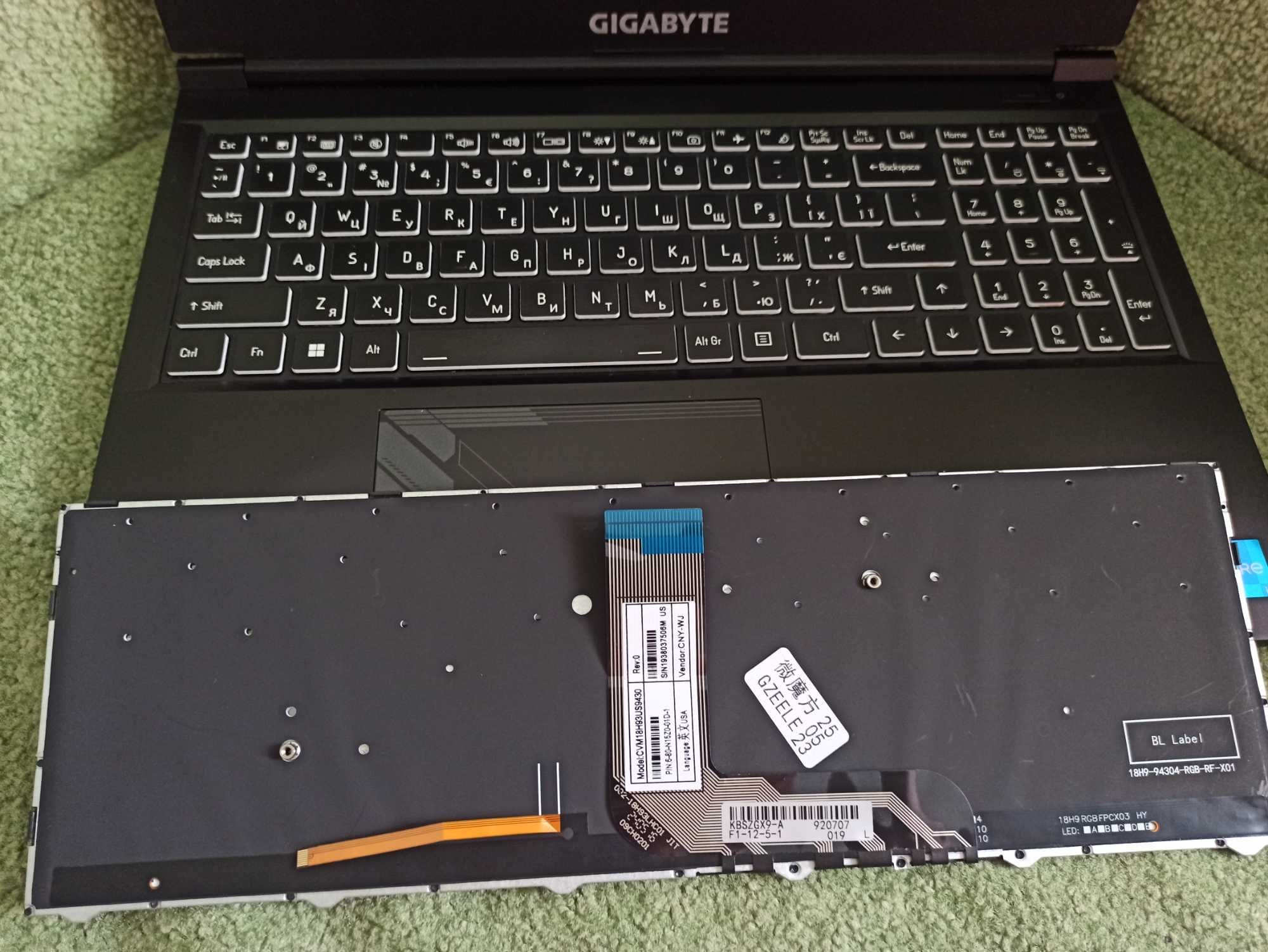 Нова клавіатура для ноутбуків Gigabyte G5