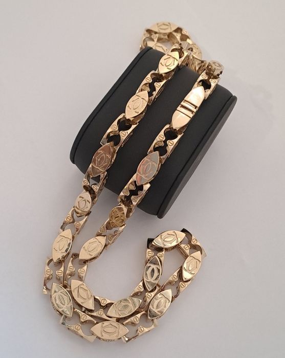 Złoty łańcuszek splot CARTIER 585 64 cm 96 g