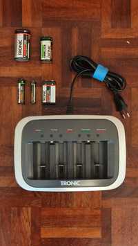 Carregador pilhas/baterias universal Ni-MH/Ni-Cd (1.5v AA,AAA,C,D,9V)