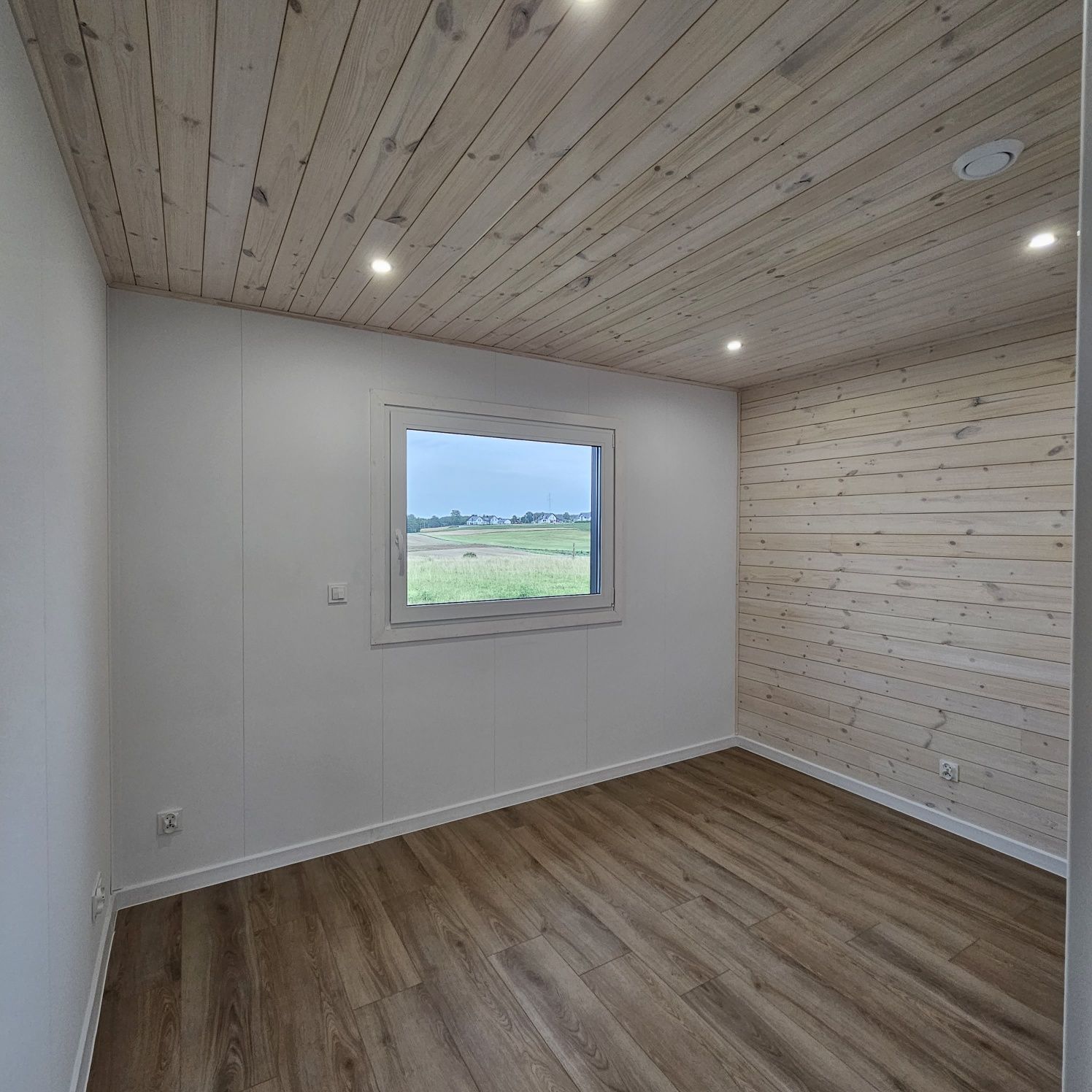 Dom 48m² mobilny na kołach Nowy Wyposażony drewniany  modułowy