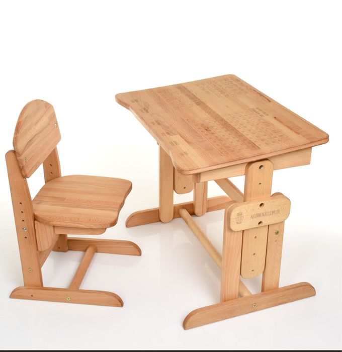Дитяча парта «Совеня»+ стільчик з регулюємою спинкою