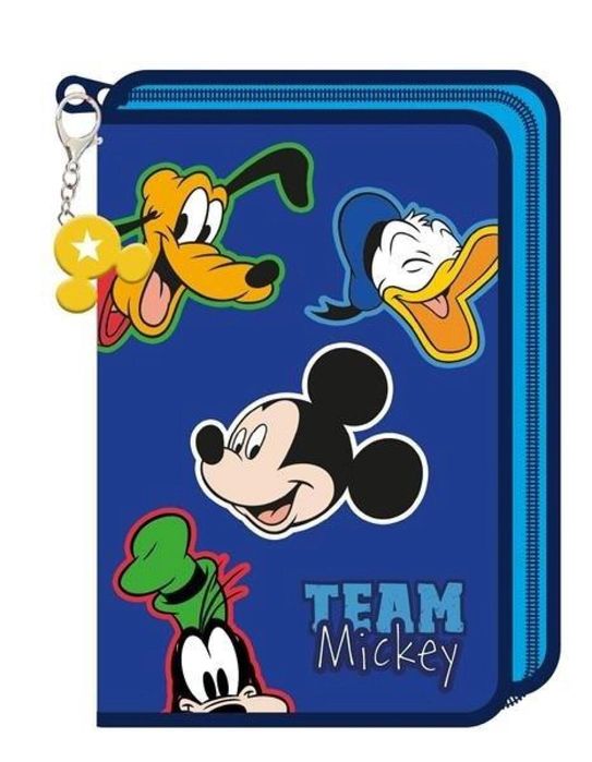 Piórnik jednokomorowy z wyposażeniem Mickey Beniamin folia,140x206 mm
