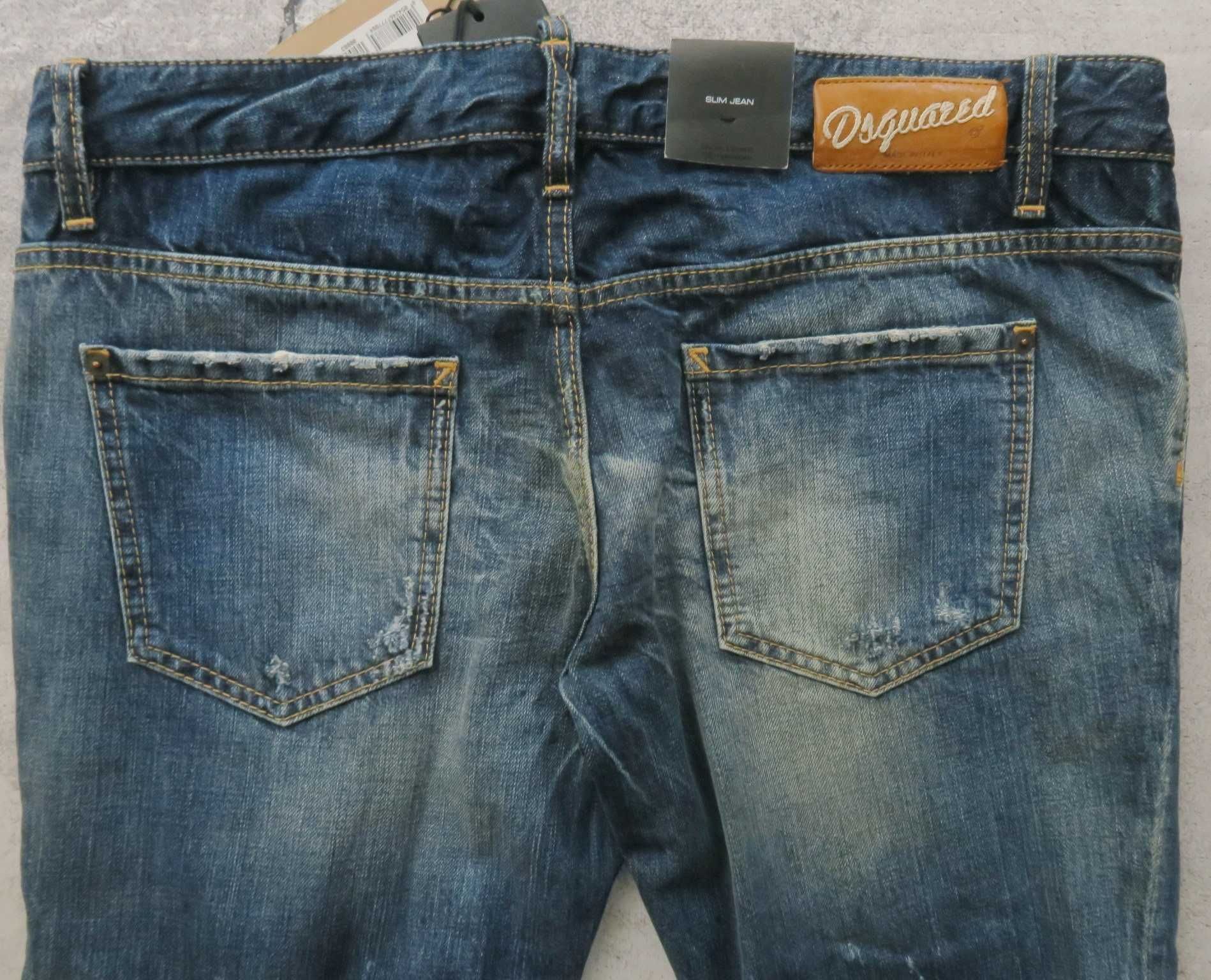 Dsquared2 spodnie jeansowe nowe slim jeans 48